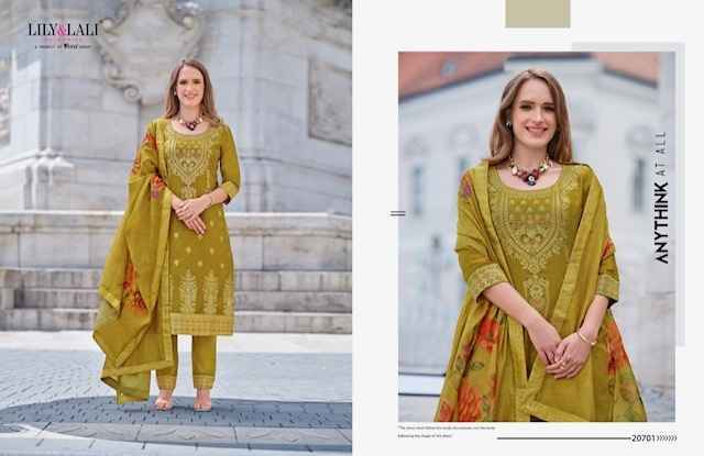 Lily & Lali Lajjo Jacquard Silk Readymade Suit (6 pcs Catalogue)