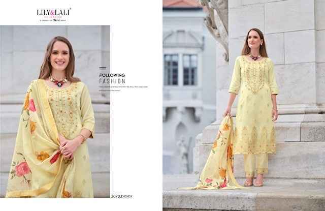 Lily & Lali Lajjo Jacquard Silk Readymade Suit (6 pcs Catalogue)