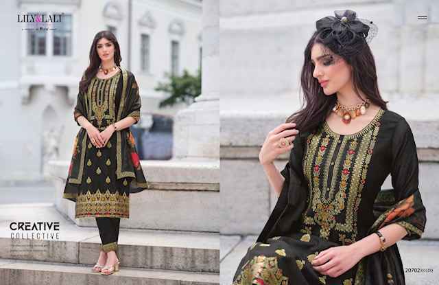 Lily & Lali Lajjo Jacquard Silk Readymade Suit (6 pcs Catalogue)