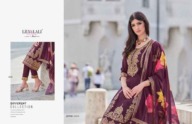 Lily & Lali Lajjo Jacquard Silk Readymade Suit (6 pcs Catalogue)