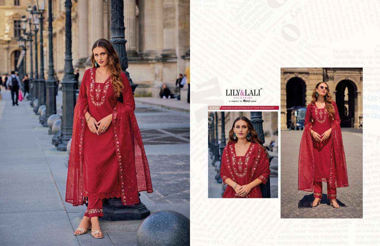 Lily & Lali Mrunal Jacquard Silk Readymade Suit (6 pcs Catalogue)