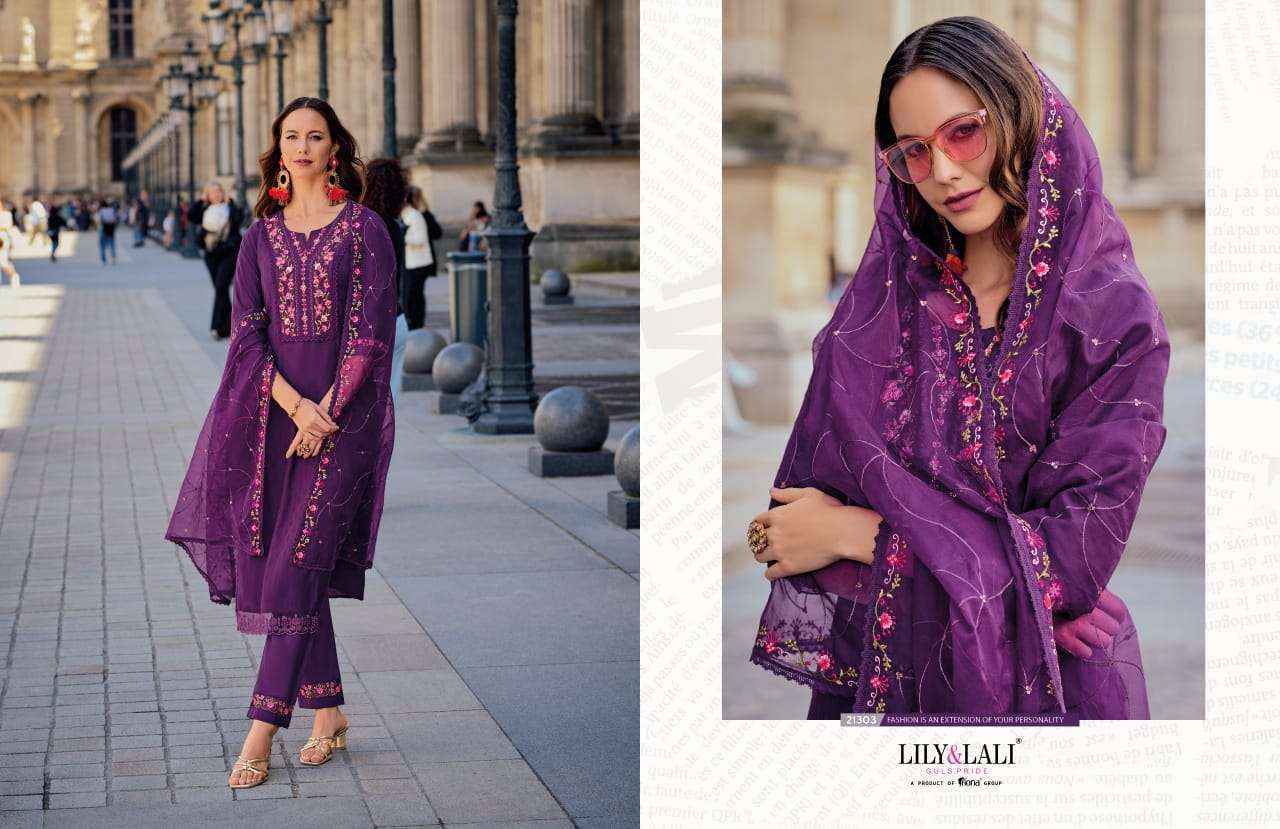 Lily & Lali Mrunal Jacquard Silk Readymade Suit (6 pcs Catalogue)