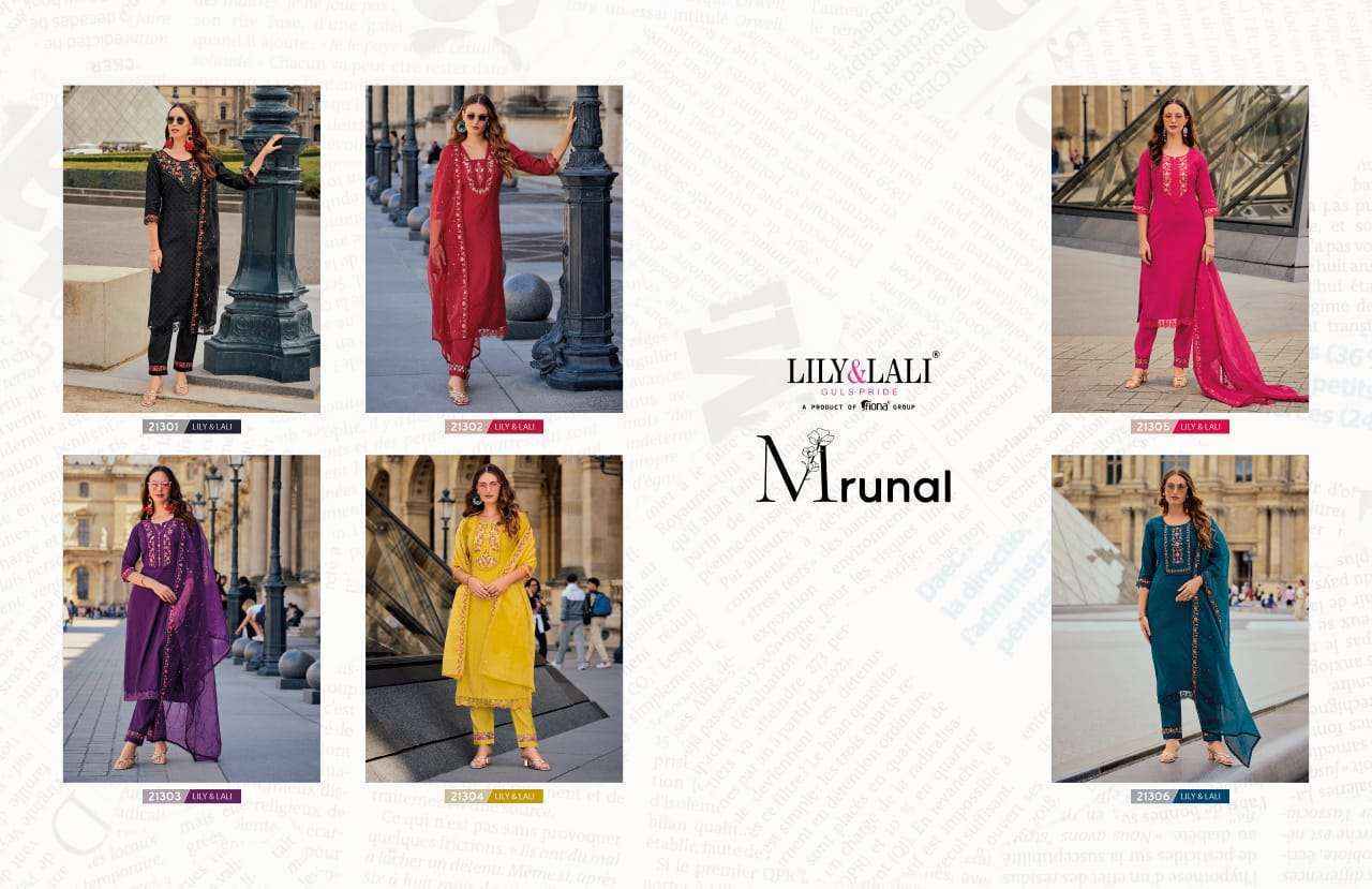 Lily & Lali Mrunal Jacquard Silk Readymade Suit (6 pcs Catalogue)