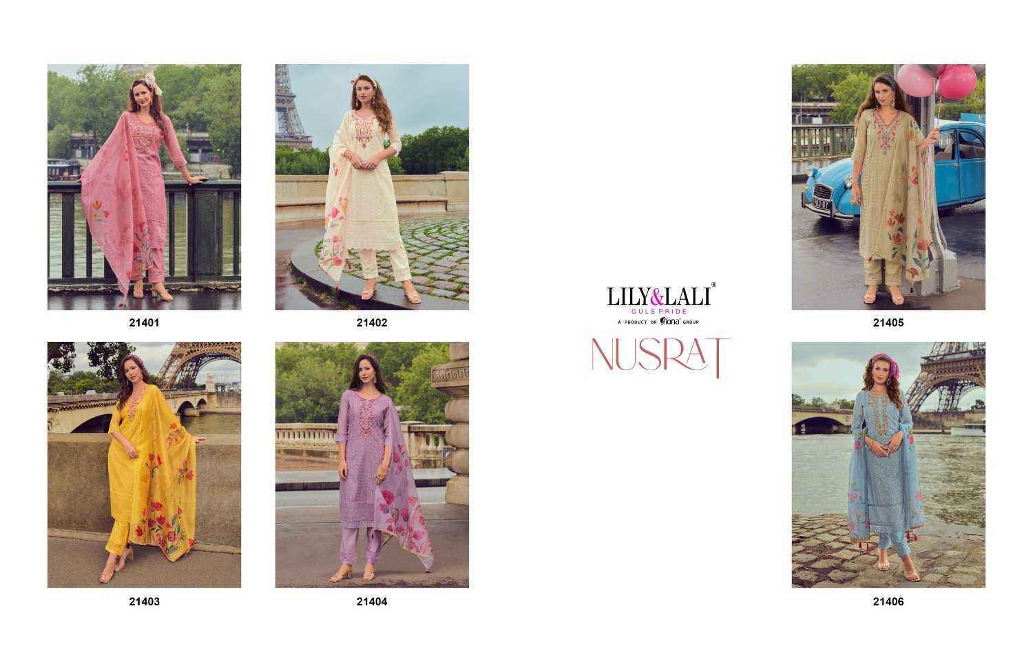 Lily & Lali Nusrat Chanderi Readymade Suit (6 pcs Catalogue)