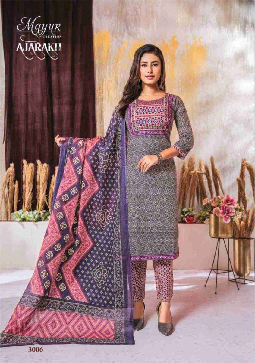 Mayur Creation Ajarakh Vol-3 Cotton Readymade Dress (10 pcs Catalogue)