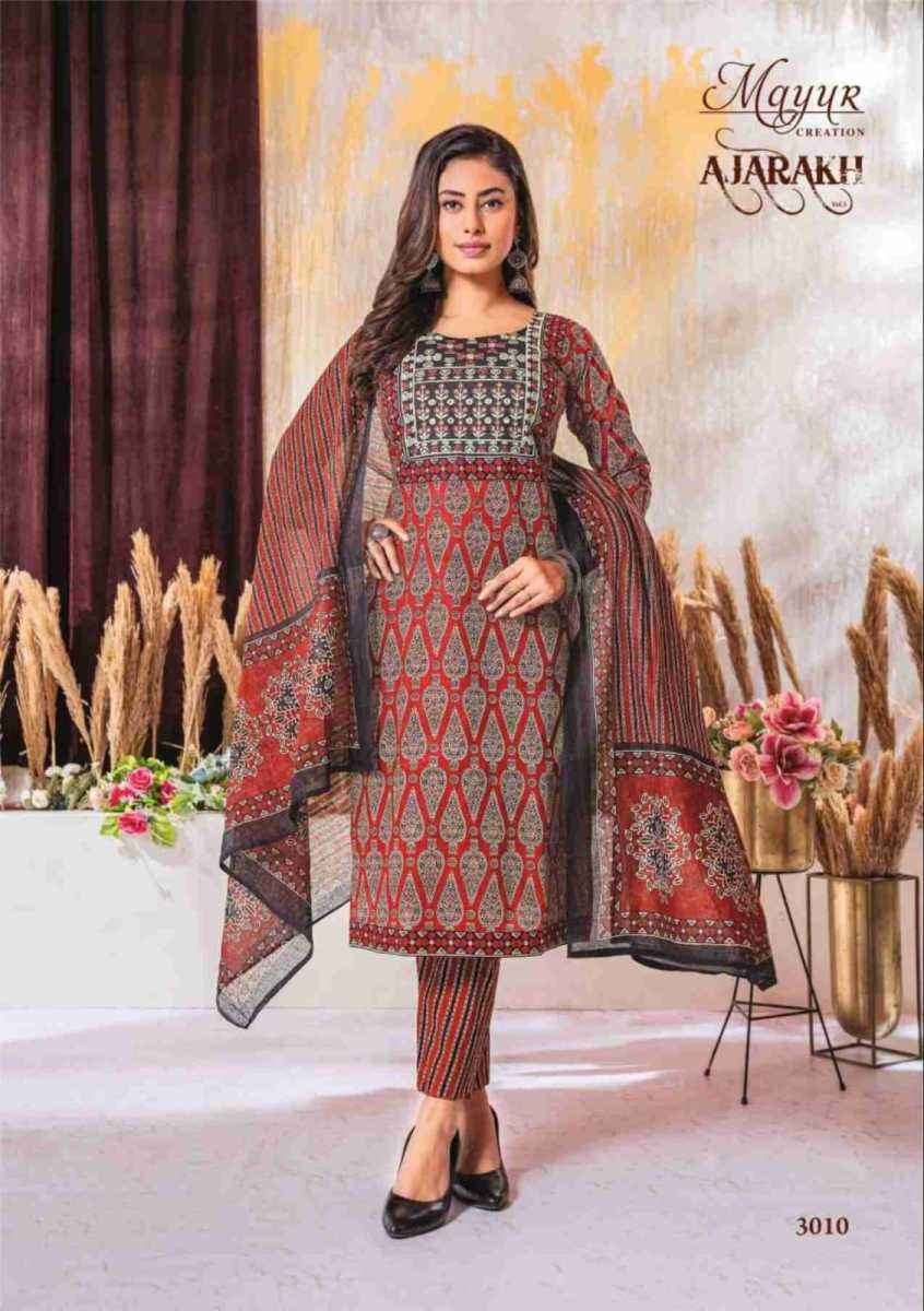 Mayur Creation Ajarakh Vol-3 Cotton Readymade Dress (10 pcs Catalogue)