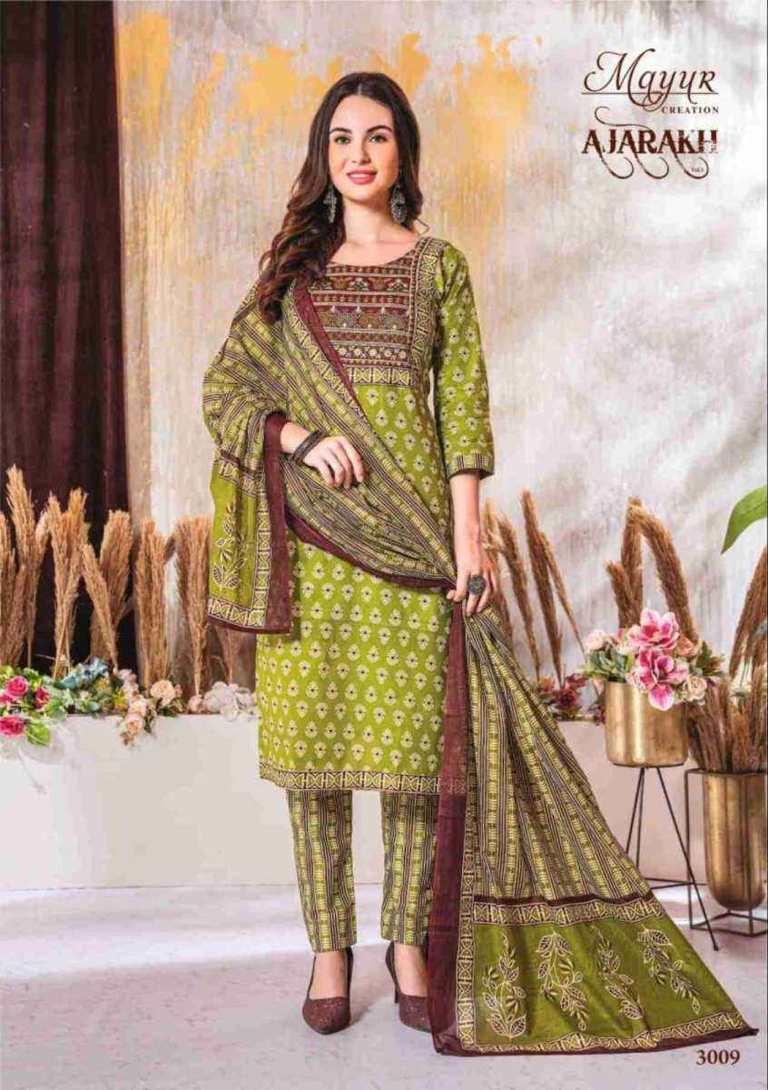 Mayur Creation Ajarakh Vol-3 Cotton Readymade Dress (10 pcs Catalogue)