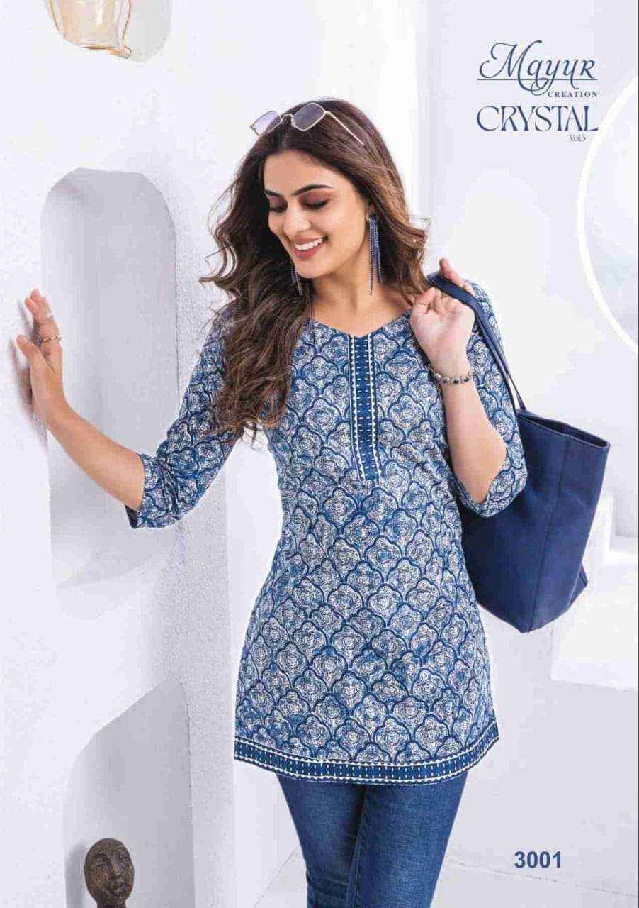 Mayur Creation Crystal Vol-3 Cotton Kurti (12 pcs Catalogue)