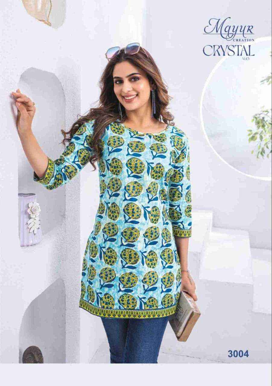 Mayur Creation Crystal Vol-3 Cotton Kurti (12 pcs Catalogue)