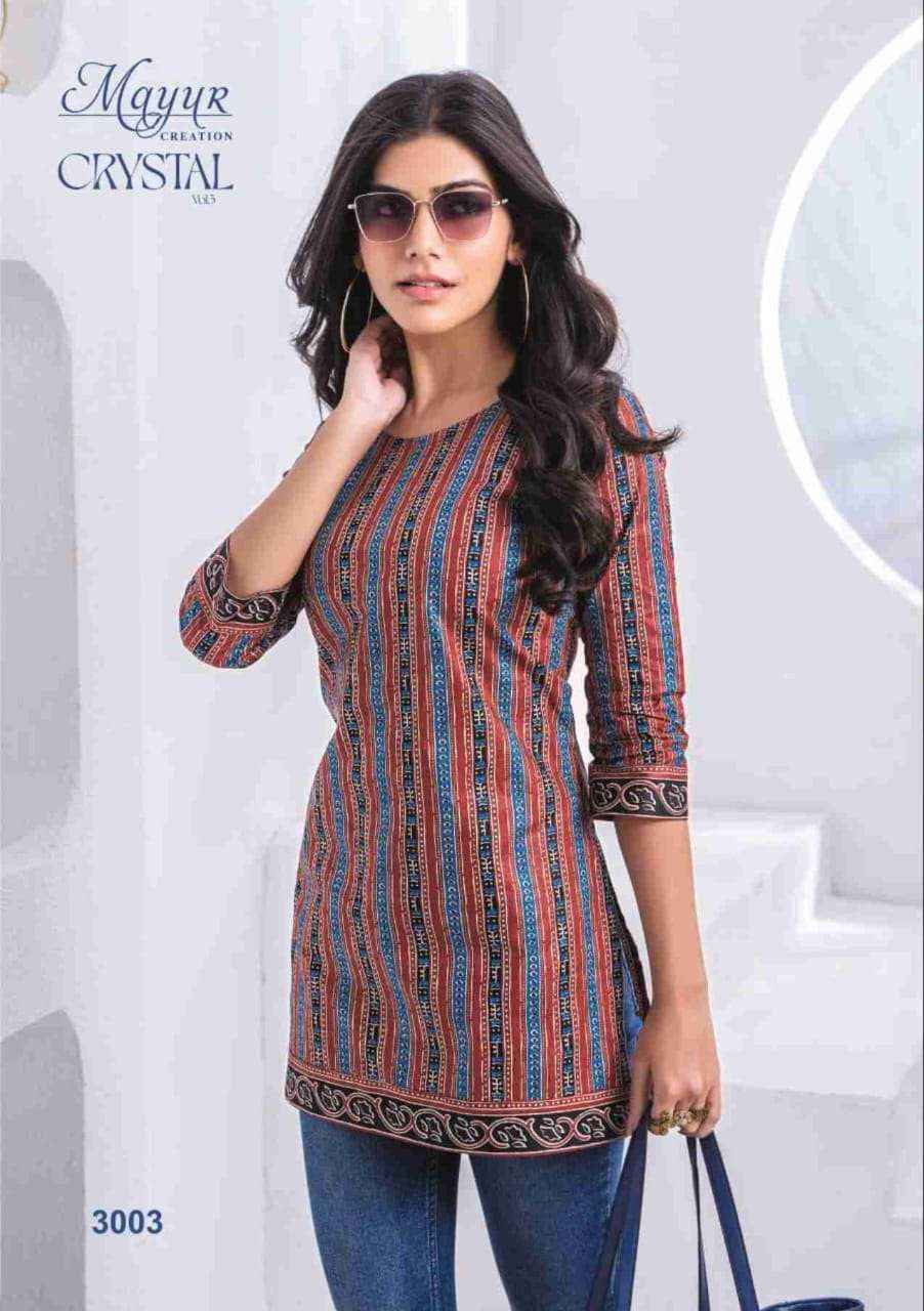 Mayur Creation Crystal Vol-3 Cotton Kurti (12 pcs Catalogue)