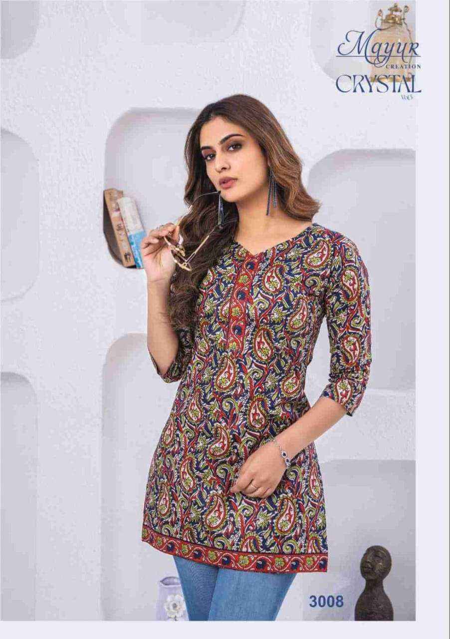 Mayur Creation Crystal Vol-3 Cotton Kurti (12 pcs Catalogue)