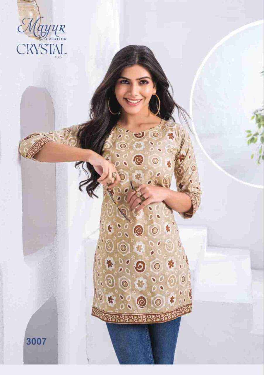 Mayur Creation Crystal Vol-3 Cotton Kurti (12 pcs Catalogue)