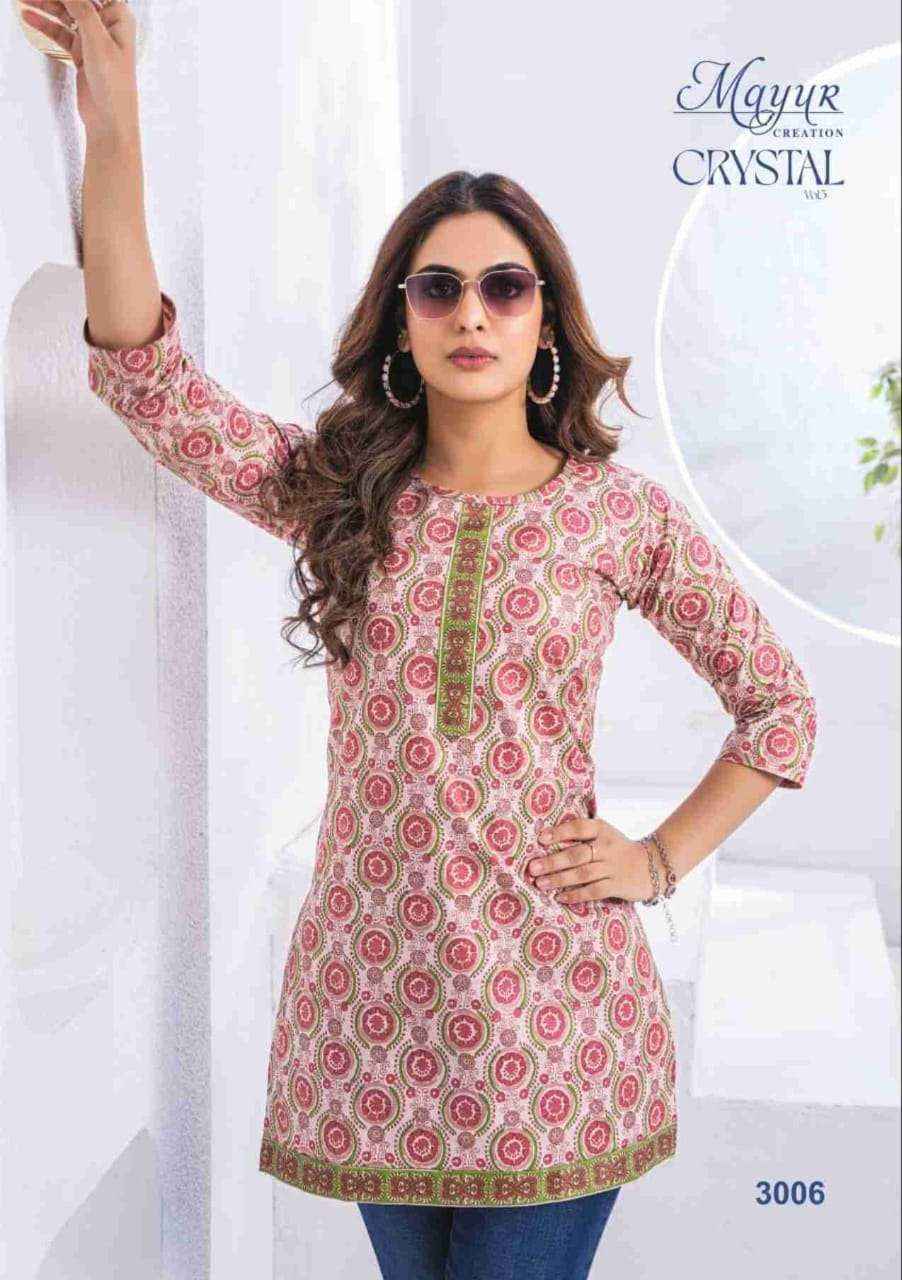 Mayur Creation Crystal Vol-3 Cotton Kurti (12 pcs Catalogue)