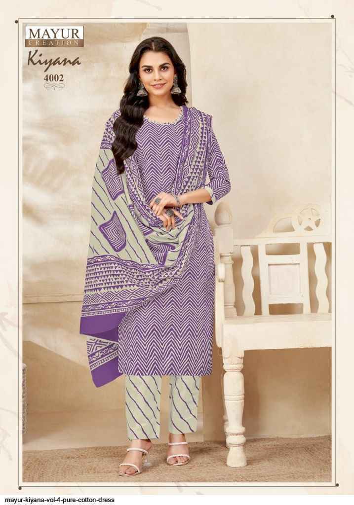 Mayur Creation Kiyana Vol-4 Cotton Dress Material (10 pcs Catalogue)