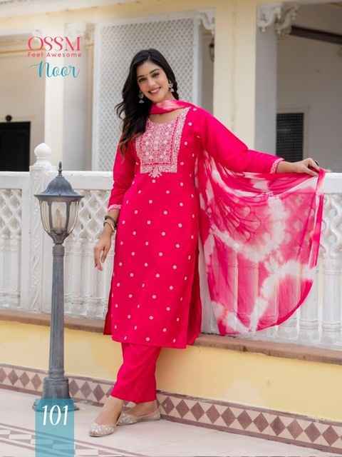 Ossm Noor Viscose Readymade Suit (6 pcs Catalogue)