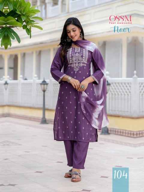 Ossm Noor Viscose Readymade Suit (6 pcs Catalogue)