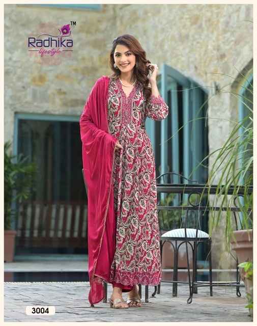 Radhika Lifestyle Anarkali Vol-3 Rayon Readymade Dress (6 Pc Catalog)