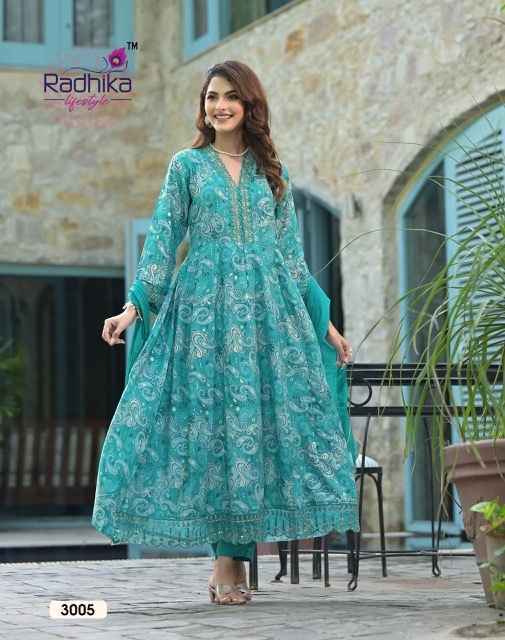 Radhika Lifestyle Anarkali Vol-3 Rayon Readymade Dress (6 Pc Catalog)