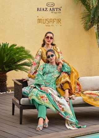 Riaz Arts Musafir Vol-11 Lawn Cotton Dress Material (8 pcs Catalogue)