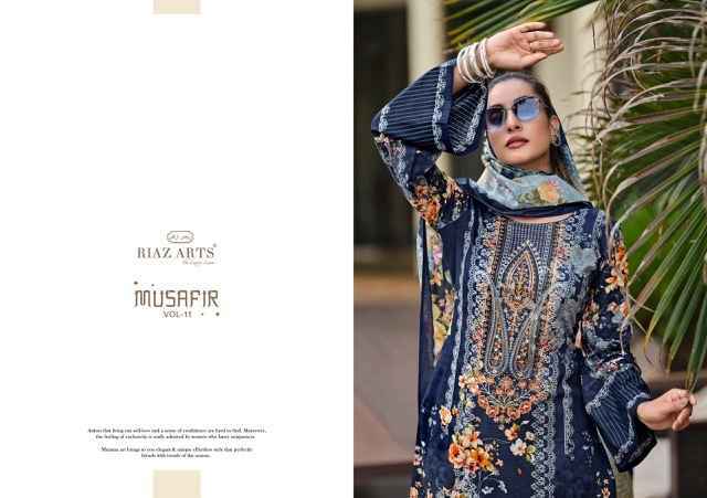 Riaz Arts Musafir Vol-11 Lawn Cotton Dress Material (8 pcs Catalogue)