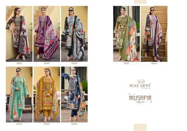 Riaz Arts Musafir Vol-11 Lawn Cotton Dress Material (8 pcs Catalogue)