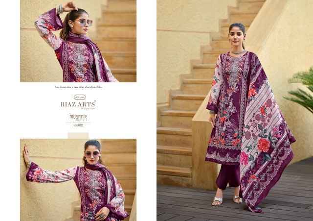 Riaz Arts Musafir Vol-11 Lawn Cotton Dress Material (8 pcs Catalogue)