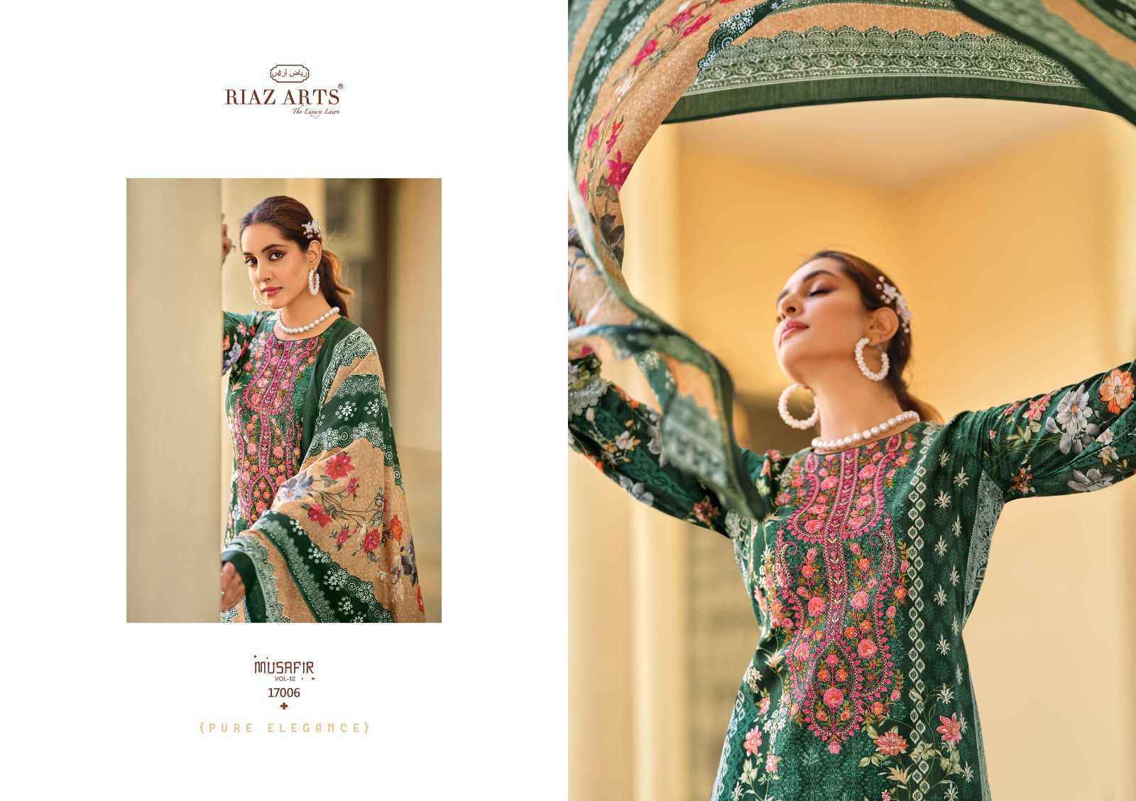 Riaz Arts Musafir Vol-12 Lawn Cotton Dress Material (8 pcs Catalogue)