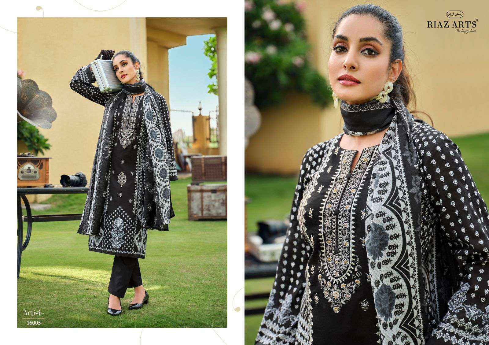 Riaz Arts The Artist Vol-4 Lawn Cotton Dress Material (8 pcs Catalogue)