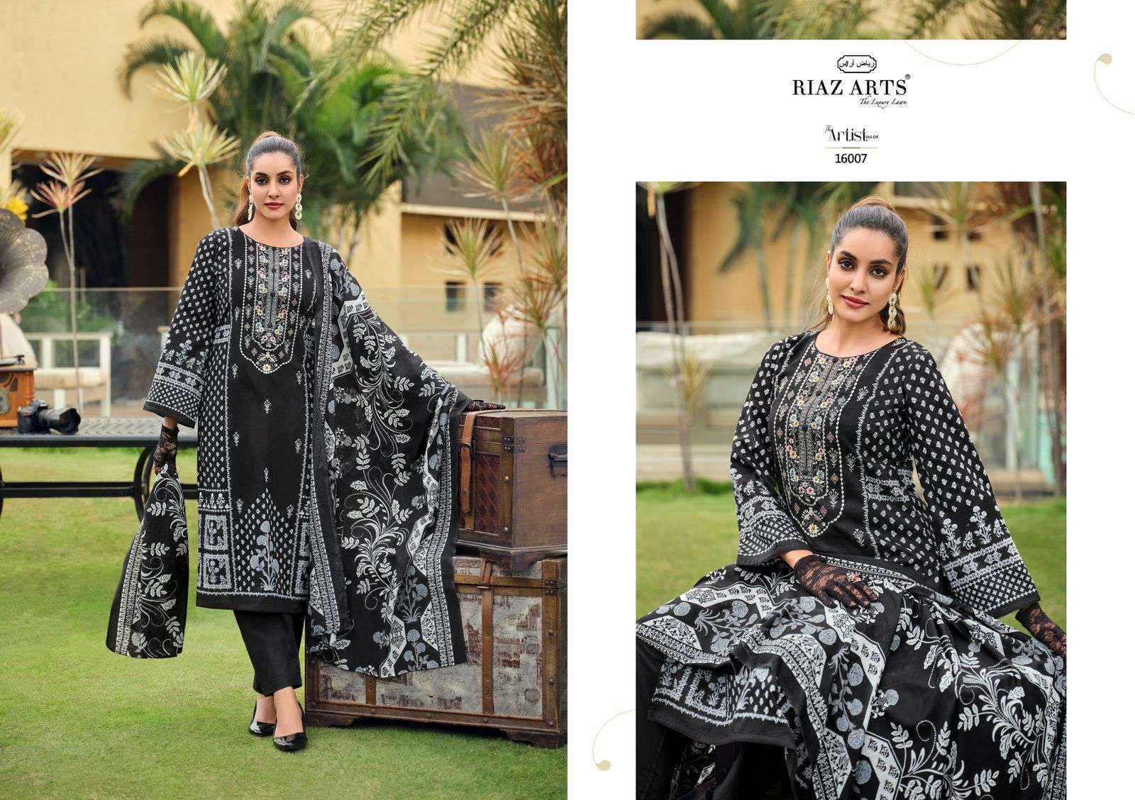 Riaz Arts The Artist Vol-4 Lawn Cotton Dress Material (8 pcs Catalogue)