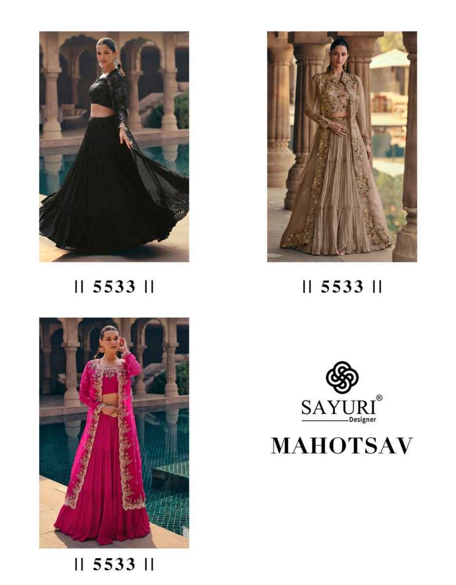 Sayuri Designer Mahotsav Chinon Silk Readymade Dress (3 pcs Catalogue)