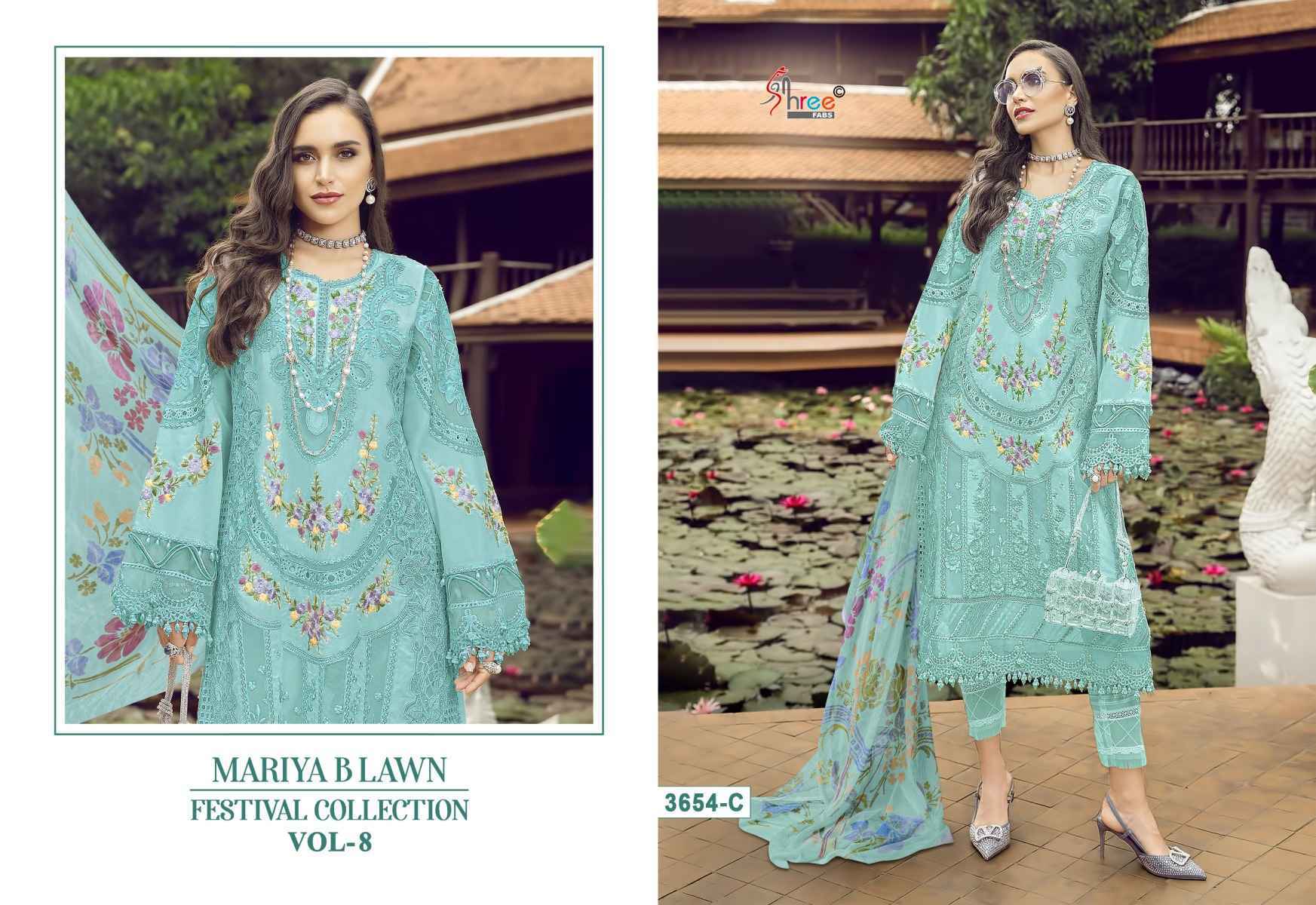 Shree Fabs Mariya B Lawn Festival Collection Vol-8 Cotton Dress Material (4 pcs Catalogue)