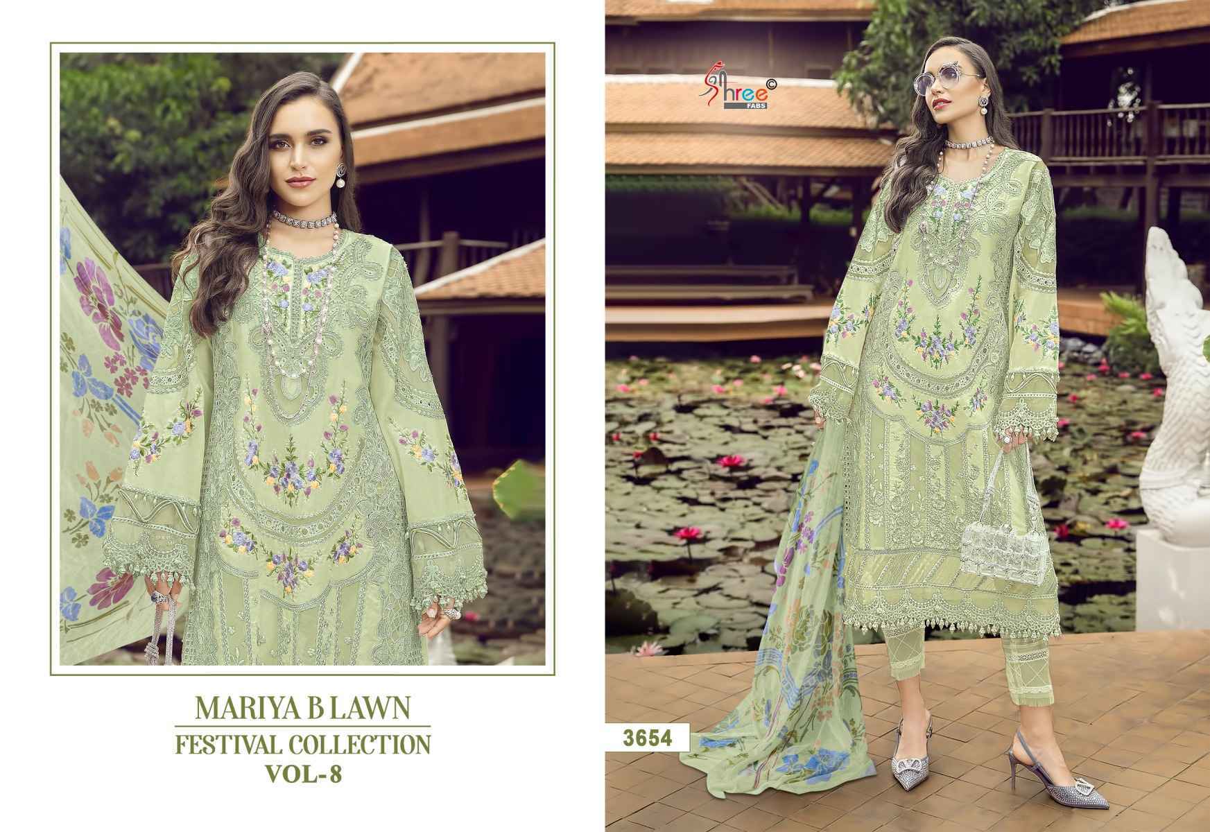 Shree Fabs Mariya B Lawn Festival Collection Vol-8 Cotton Dress Material (4 pcs Catalogue)