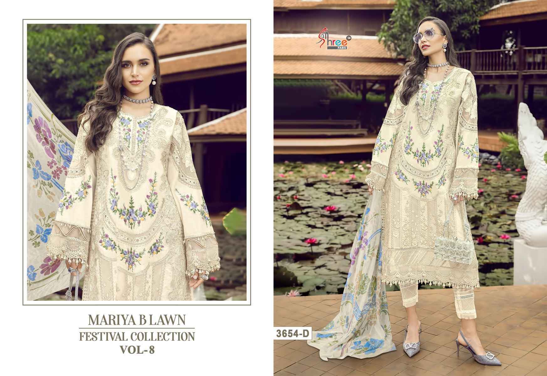 Shree Fabs Mariya B Lawn Festival Collection Vol-8 Cotton Dress Material (4 pcs Catalogue)