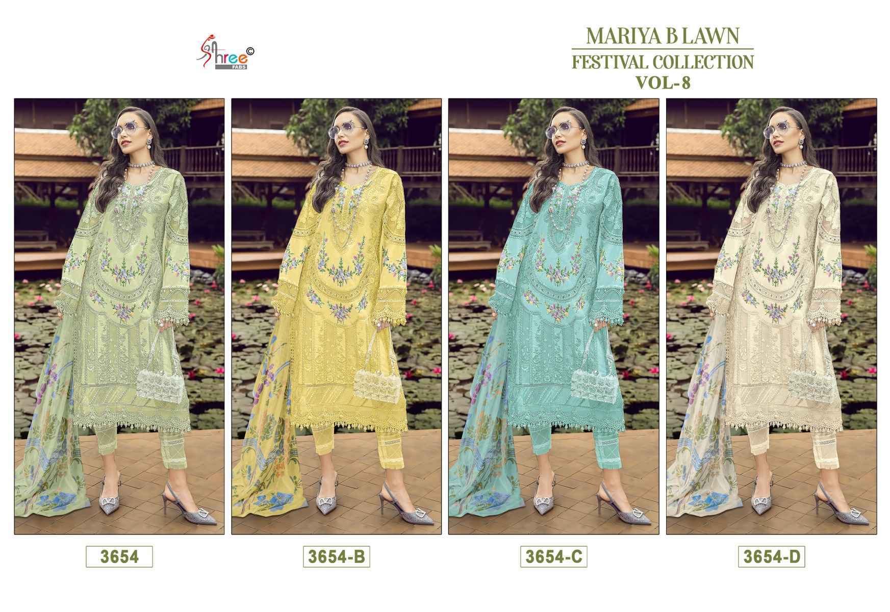 Shree Fabs Mariya B Lawn Festival Collection Vol-8 Cotton Dress Material (4 pcs Catalogue)