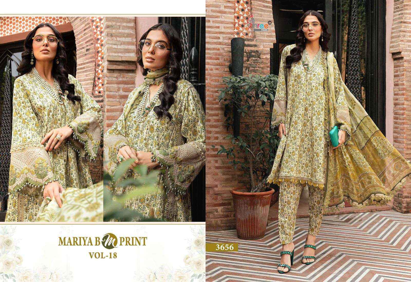 Shree Fabs Mariya B M Print Vol-18 Cotton Dress Material (6 pcs Catalogue)