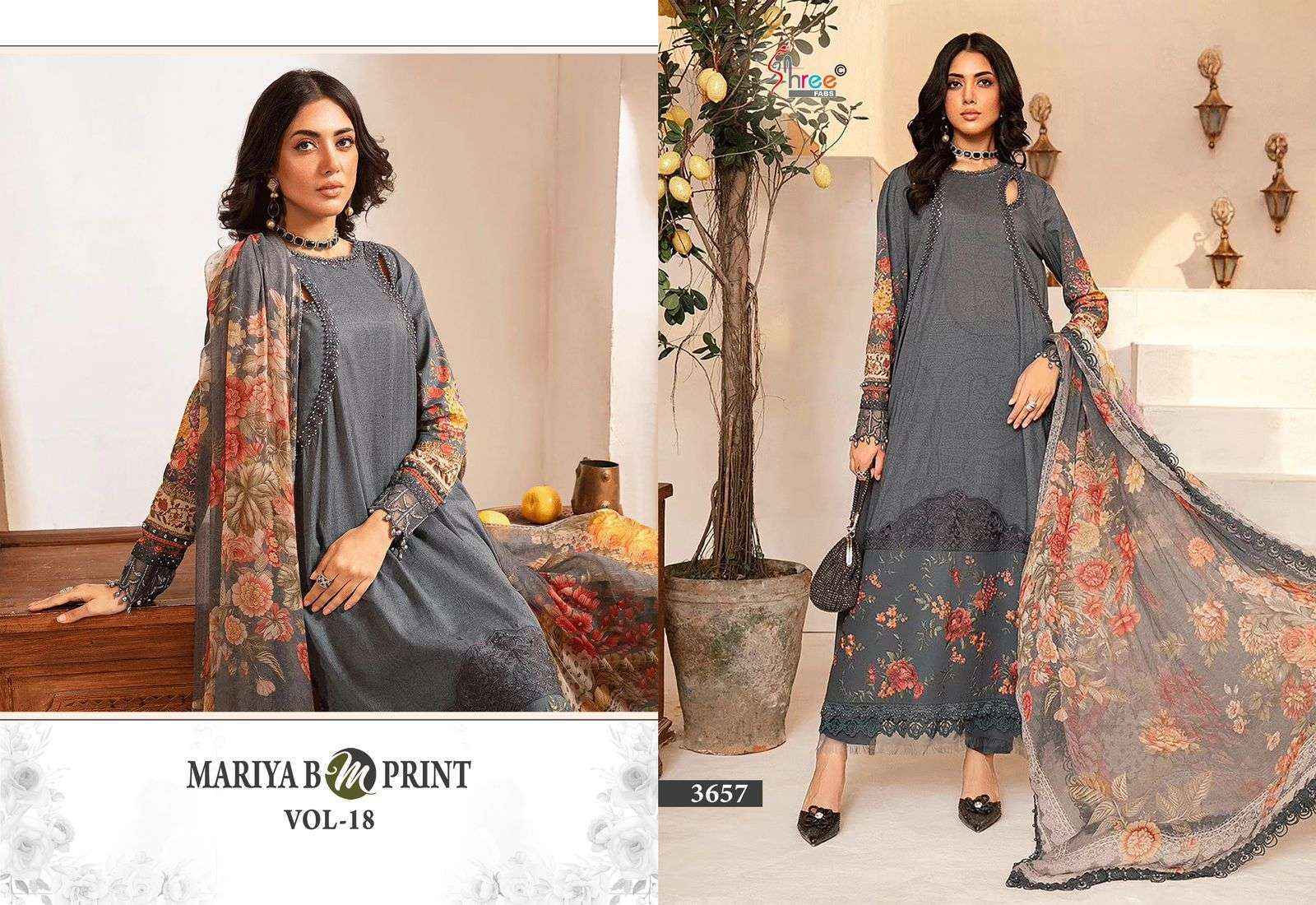 Shree Fabs Mariya B M Print Vol-18 Cotton Dress Material (6 pcs Catalogue)