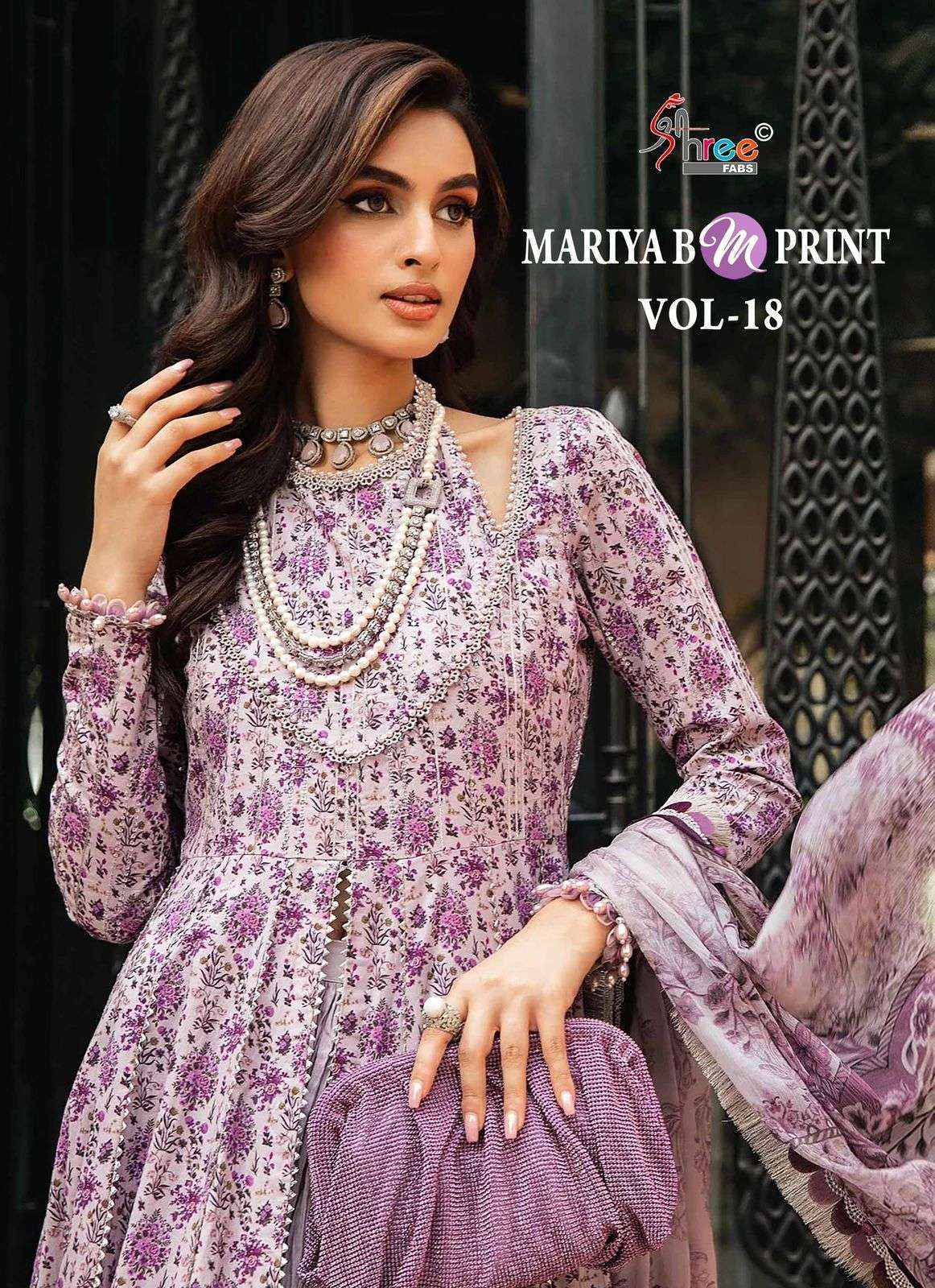 Shree Fabs Mariya B M Print Vol-18 Cotton Dress Material (6 pcs Catalogue)