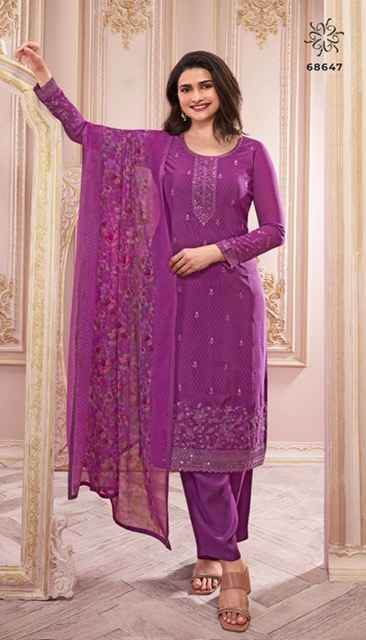 Vinay Fashion Royal Crepe-46 Crepe Dress Material (8 pcs Catalogue)