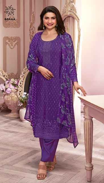 Vinay Fashion Royal Crepe-46 Crepe Dress Material (8 pcs Catalogue)