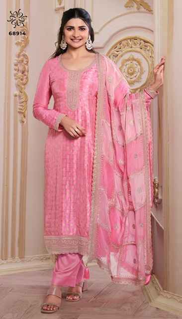 Vinay Kuleesh Shristi Light Dola Jacquard Dress Material (4 pcs Catalogue)