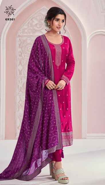 Vinay Kuleesh Siya Silk Dress Material (6 pcs Catalogue)