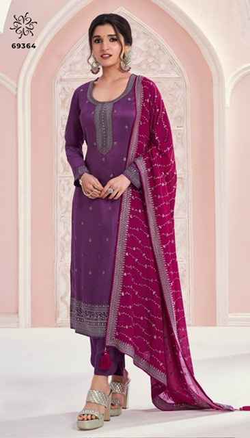 Vinay Kuleesh Siya Silk Dress Material (6 pcs Catalogue)