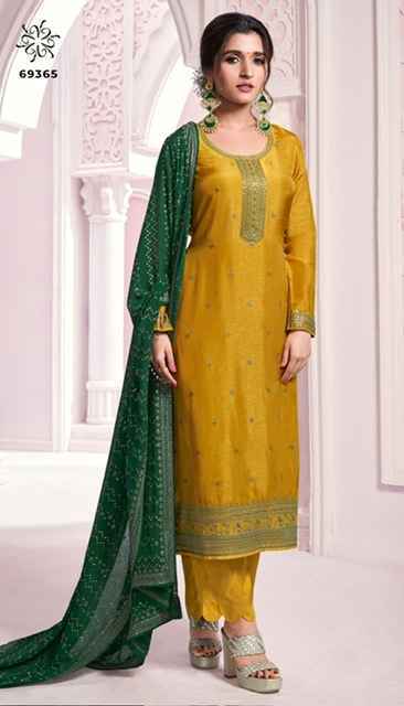 Vinay Kuleesh Siya Silk Dress Material (6 pcs Catalogue)