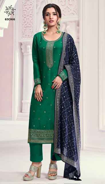 Vinay Kuleesh Siya Silk Dress Material (6 pcs Catalogue)