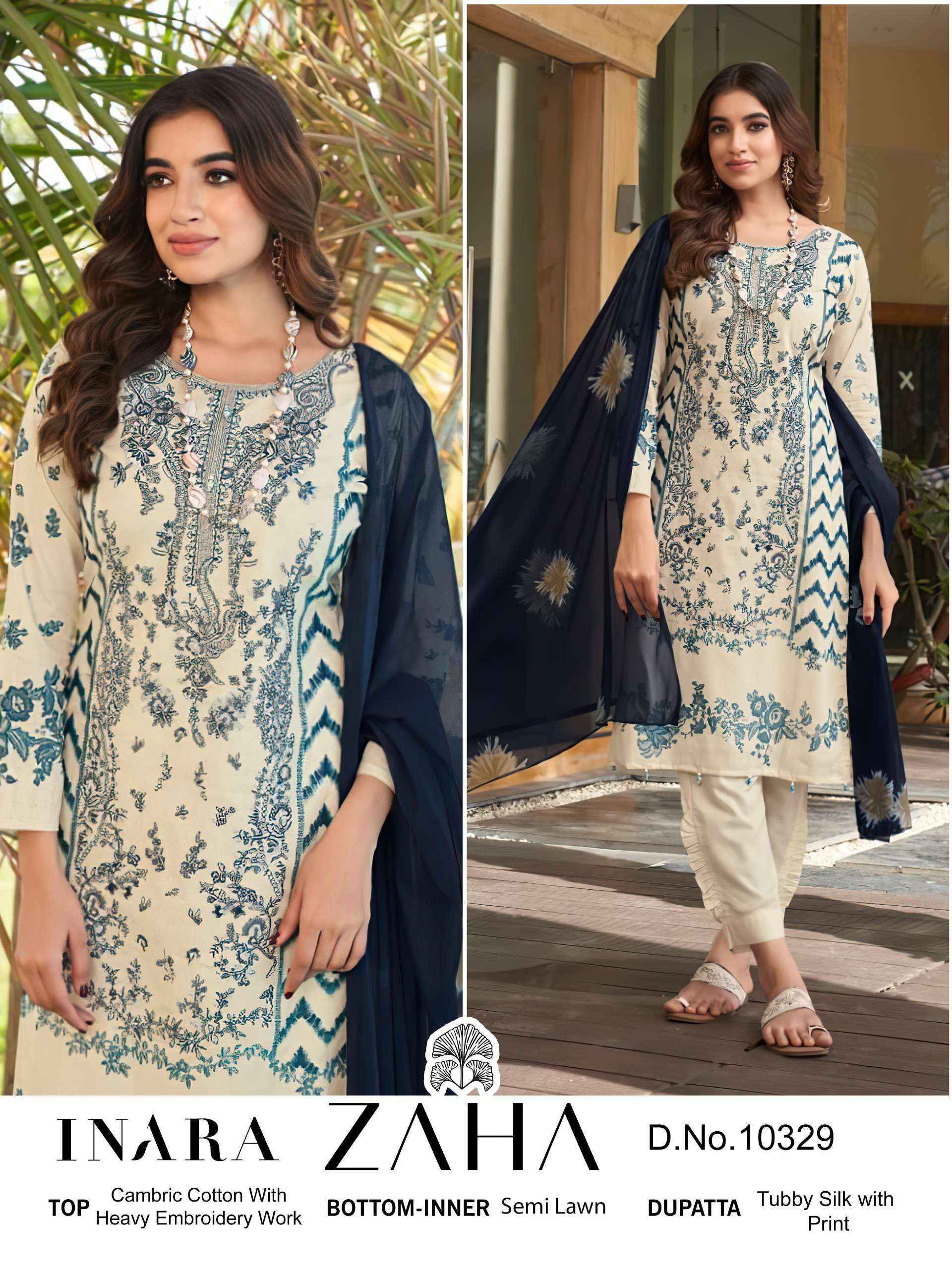 Zaha Inara Vol-1 Cotton Dress Material (5 pcs Catalogue)