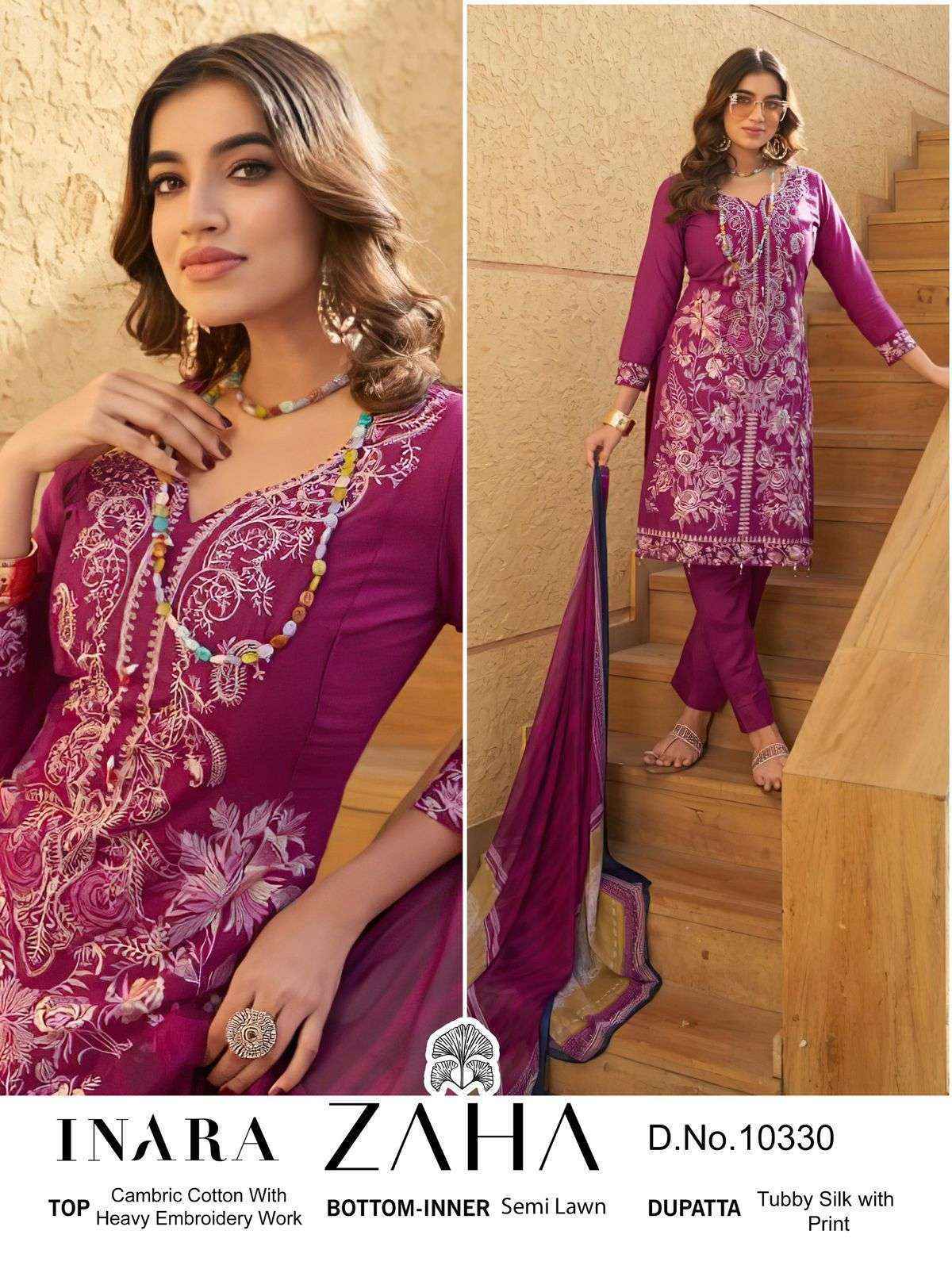 Zaha Inara Vol-1 Cotton Dress Material (5 pcs Catalogue)