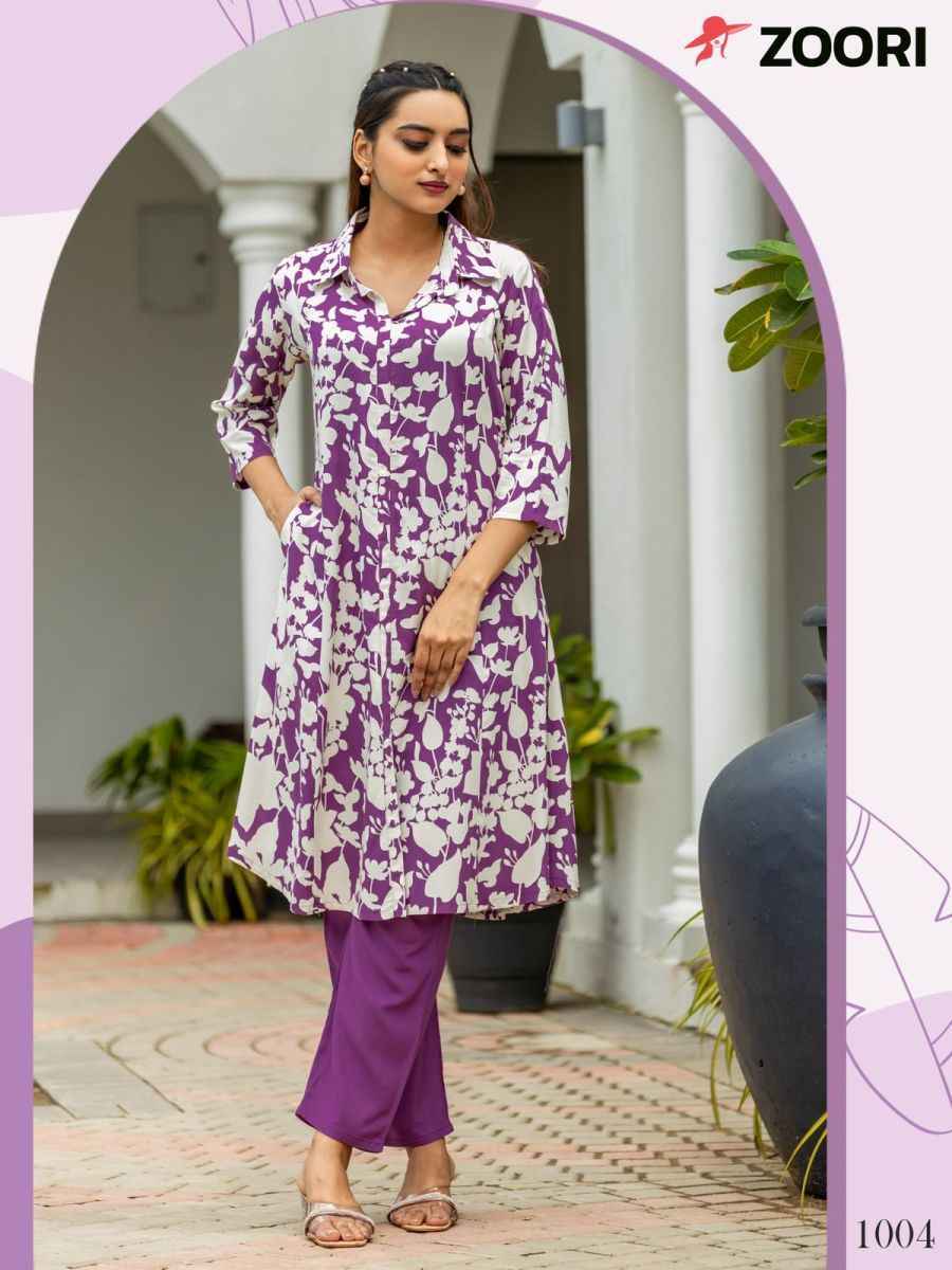 Zoori Alexa Rayon Co Ord Set (4 pcs Catalogue)