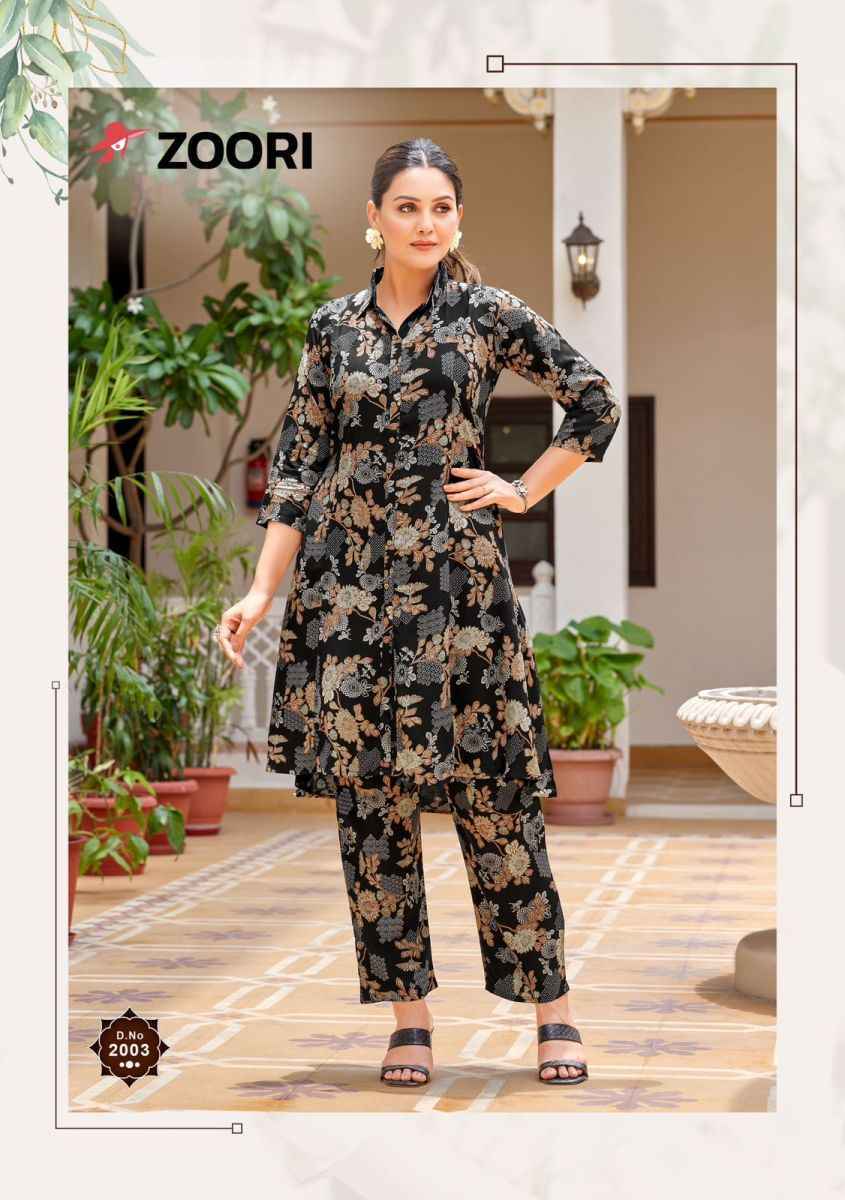 Zoori Shifra Rayon Kurti With Pant (6 pcs Catalogue)