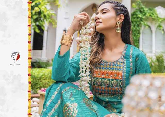 Anju Fabrics Fiza Vol 2 Readymade Jacquard Suit 5 Pc Catalog