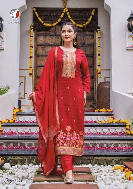 Anju Fabrics Fiza Vol 2 Readymade Jacquard Suit 5 Pc Catalog